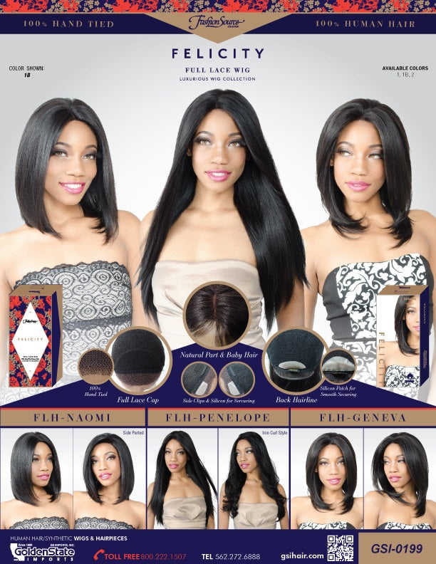 Fashion Source Human Hair Full Lace wig FLH-GENEVA