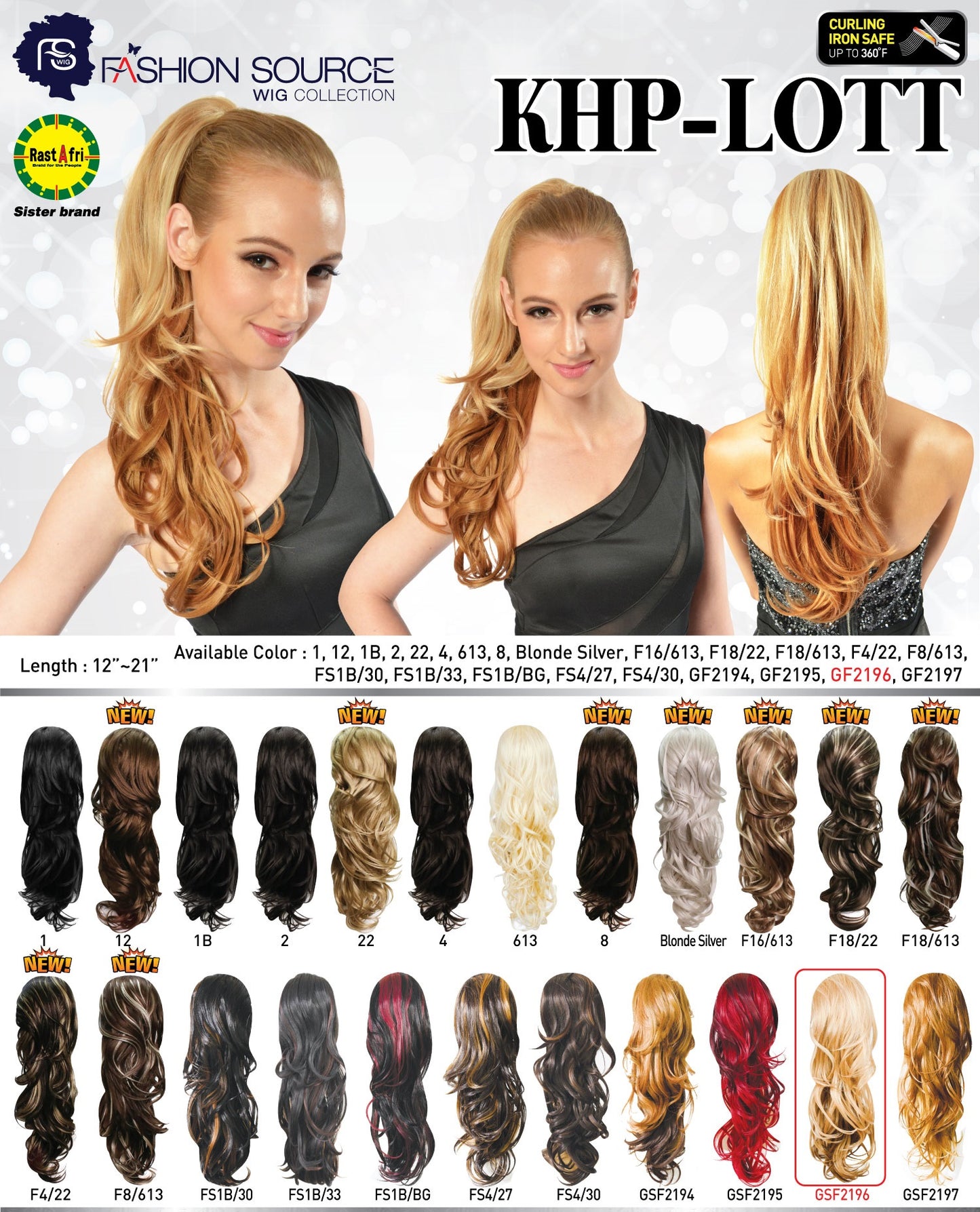 Fashion Source Drawsting Ponytail KHP-LOTT