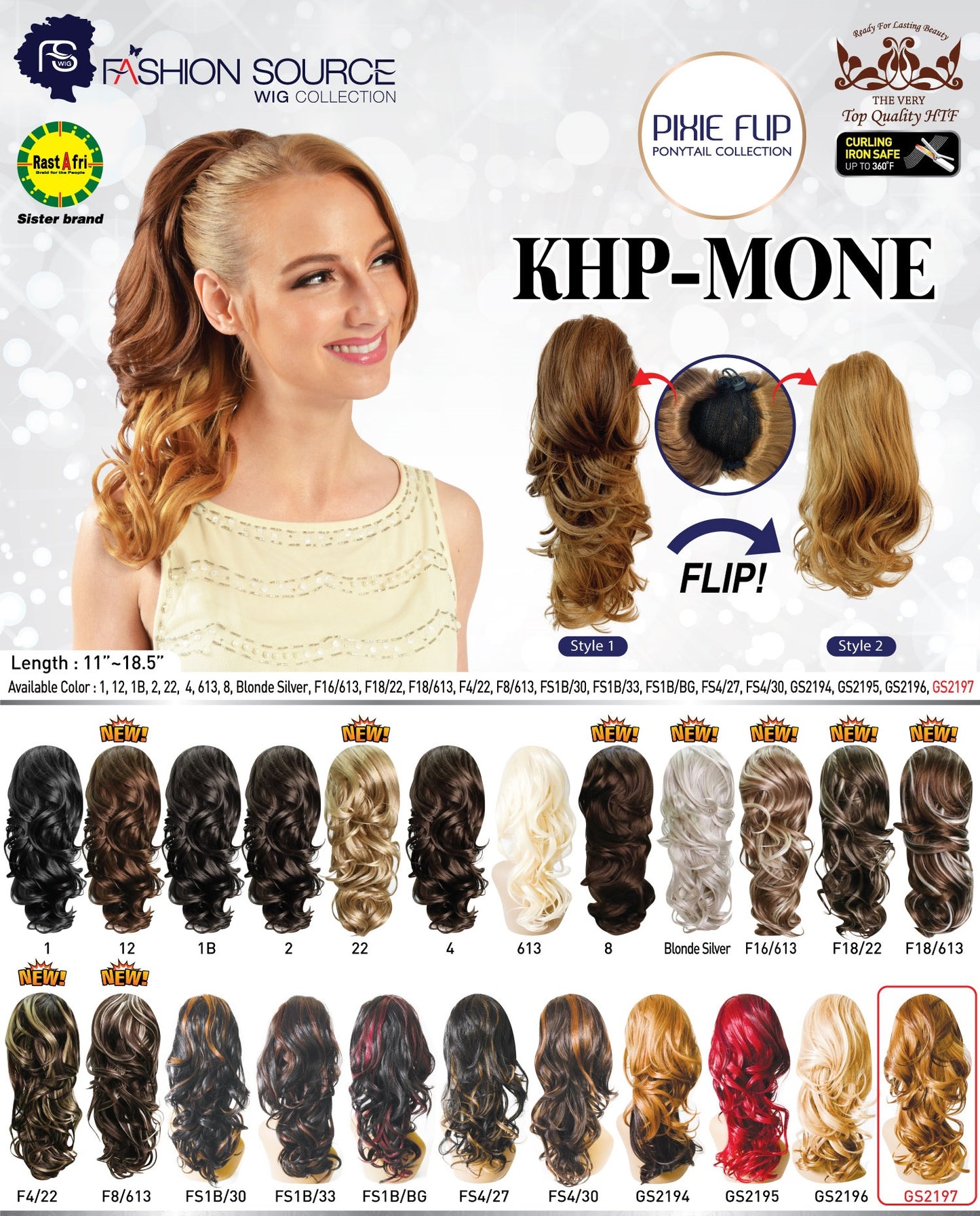 Fashion Source Drawsting Ponytail KHP-MONE