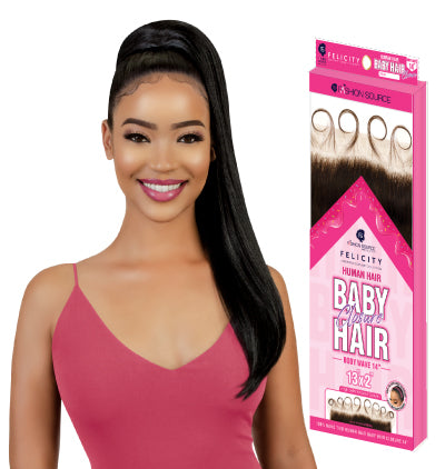 Fashion Source Human Hair BABY HAIR HD Lace Closure 13X2 14"