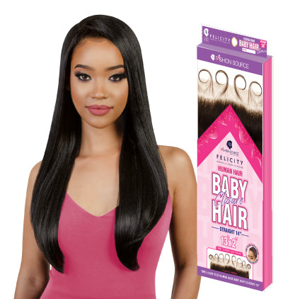 Fashion Source Human Hair BABY HAIR HD Lace Closure 13X2 14"