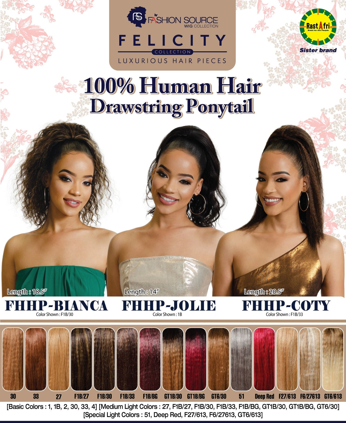 Fashion Source Human Hiar Drawsting Ponytail FHHP-JOLIE