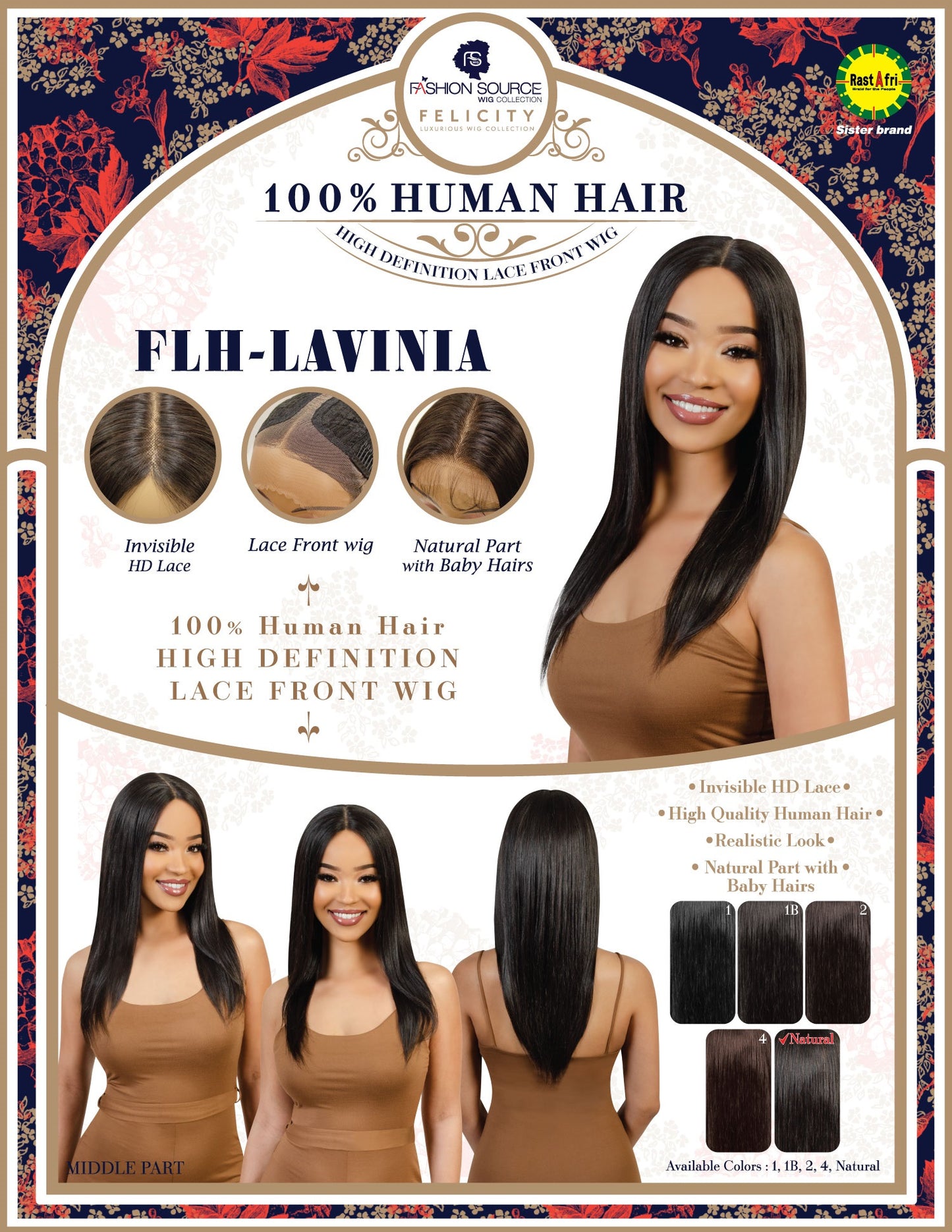 Fashion Source Human Hair HD Lace wig FLH-LAVINIA