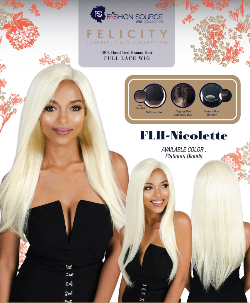 Fashion Source Human Hair Full Lace wig FLH-Nicolette