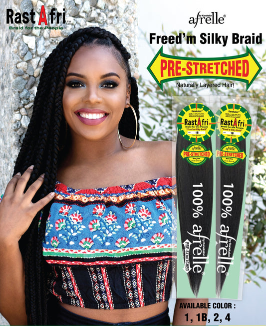 RastAfri Freed'm Silky Braid Pre-Stretched - 52"