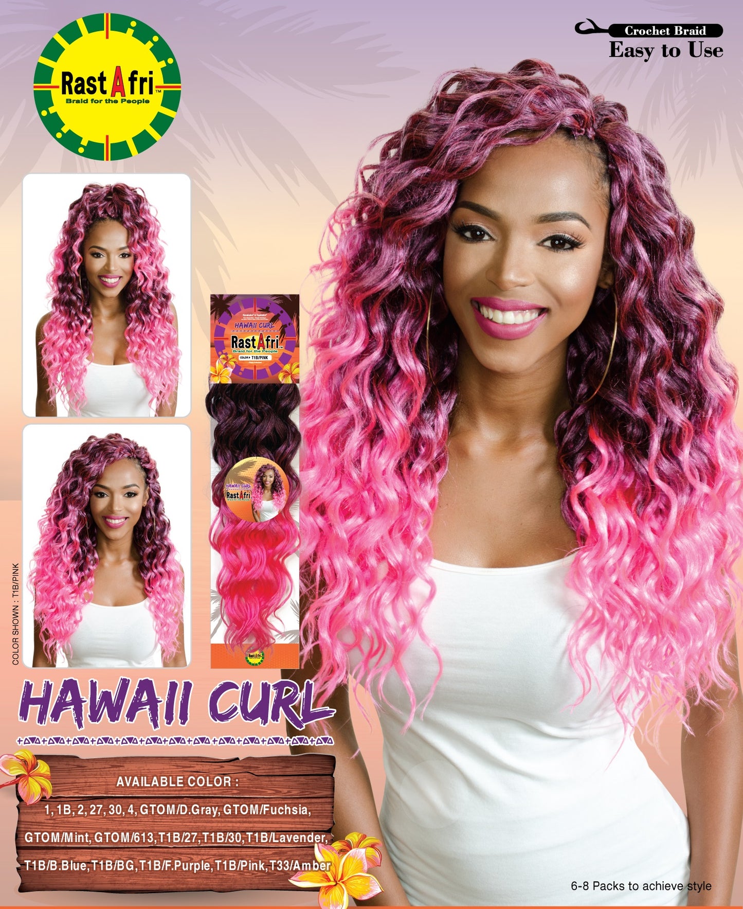 RastAfri Hawaii Curl - 19"