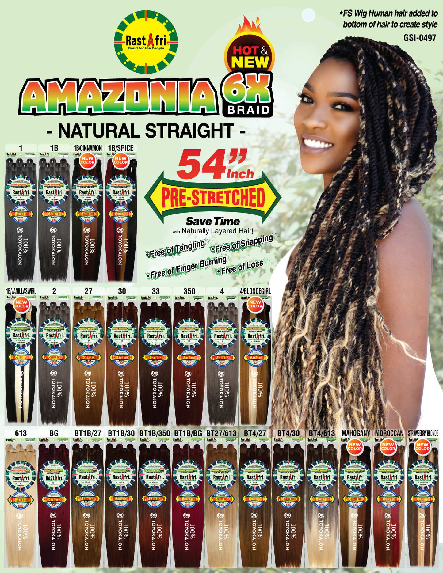 RastAfri Amazonia 6X-54" Braid