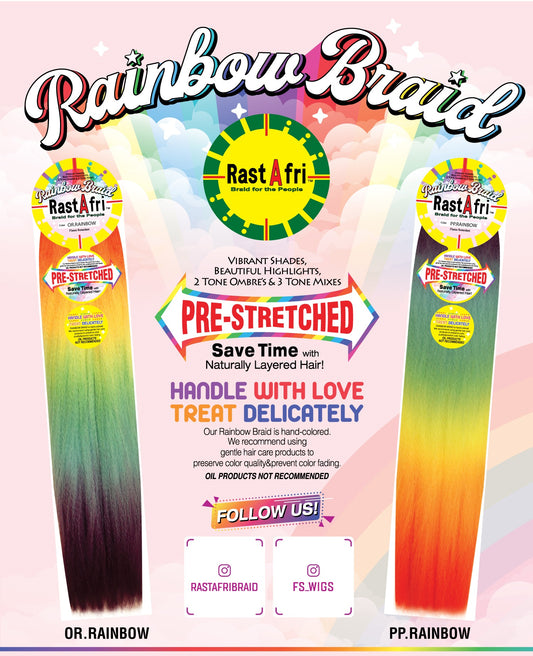 RastAfri RAINBOW BRAID PRE-STRETCHED