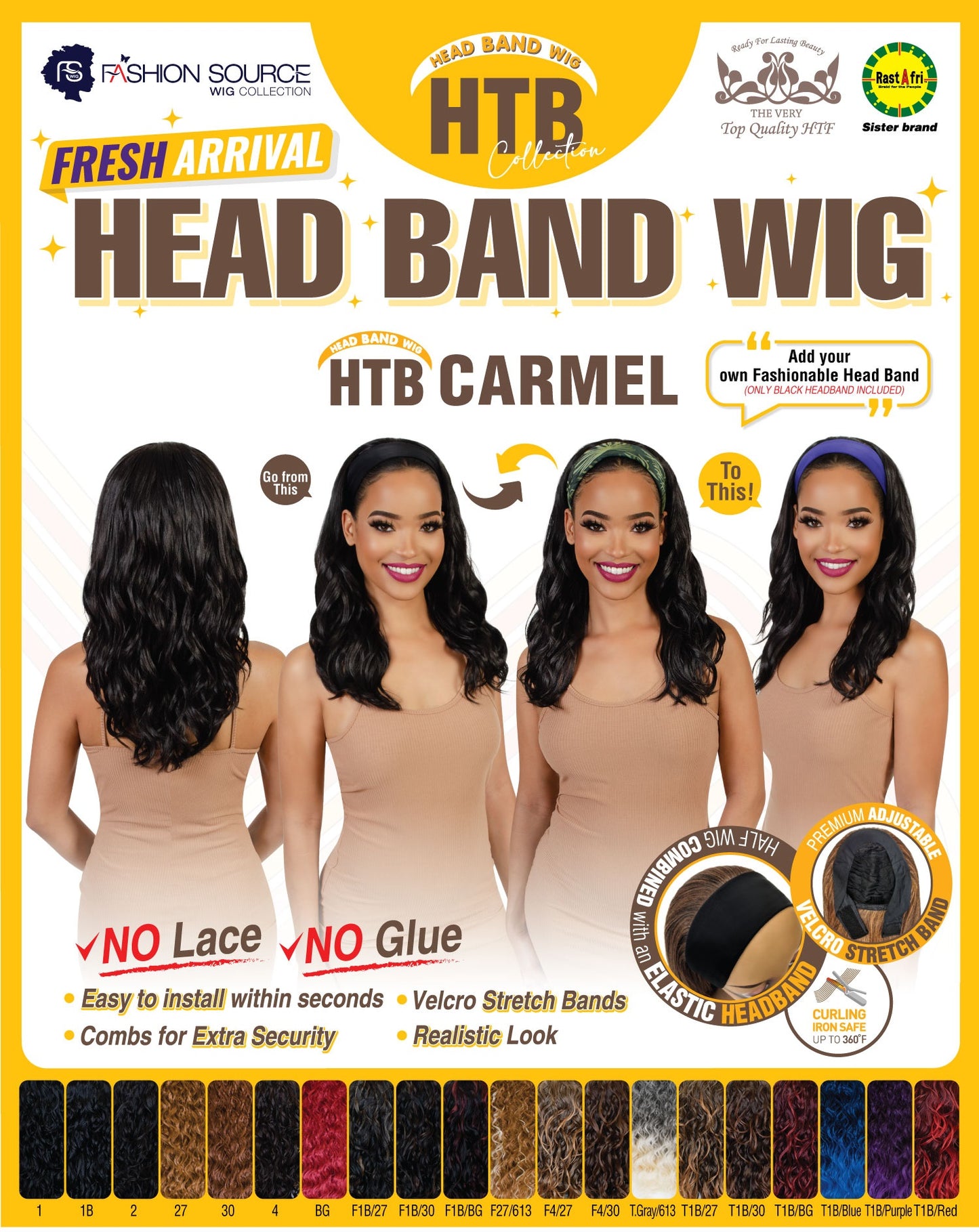 Fashion Source Head Band Wig HTB-CARMEL