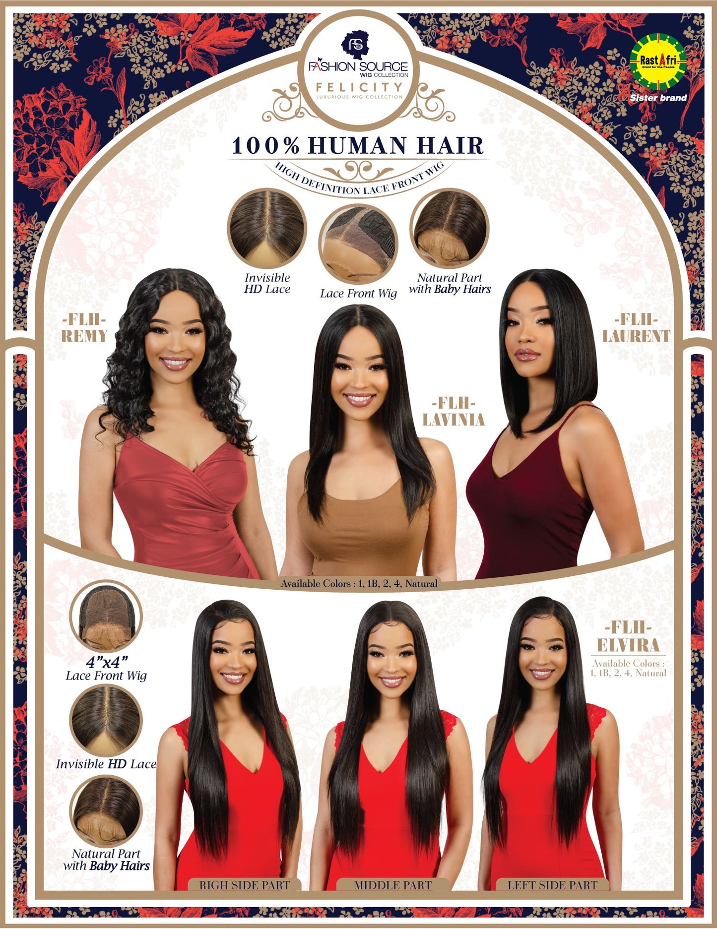 Fashion Source Human Hair HD Lace Wig 4X4 FLH-ELVIRA