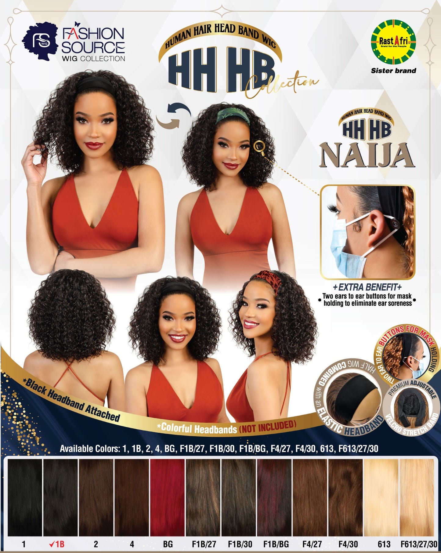 Fashion Source Human Hair Head Band Wig HB-NAIJA