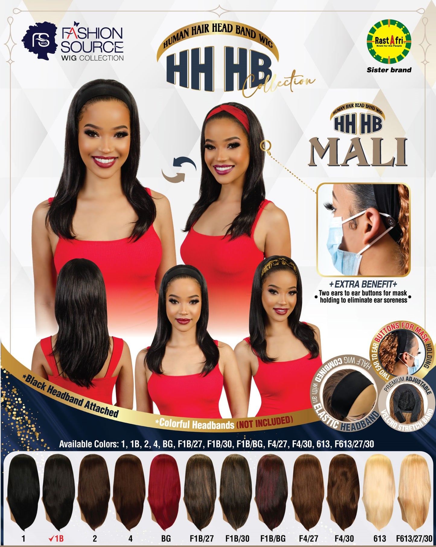 Fashion Source Human Hair Head Band Wig HB-MALI