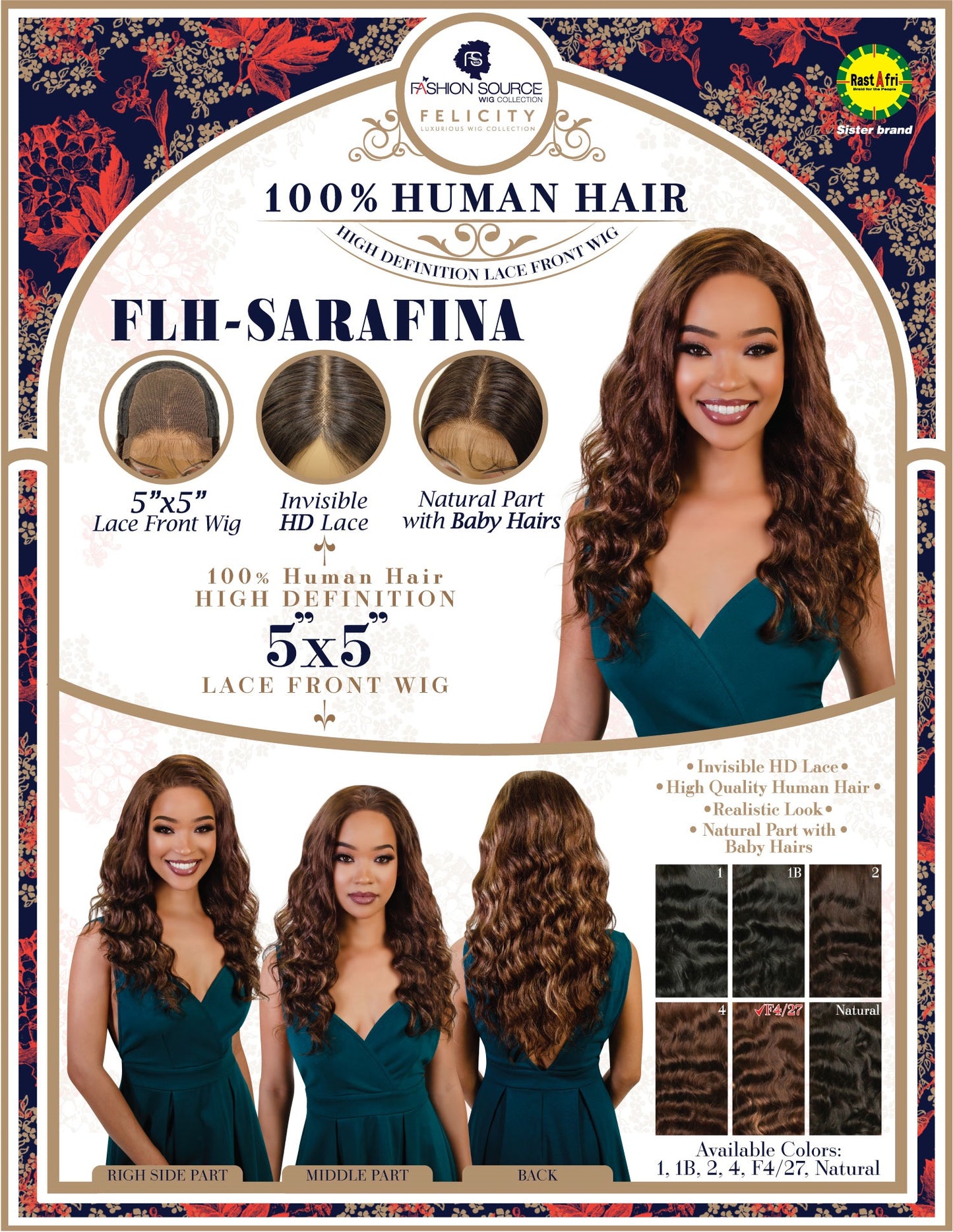 Fashion Source Human Hair HD Lace wig 5X5 FLH-SARAFINA