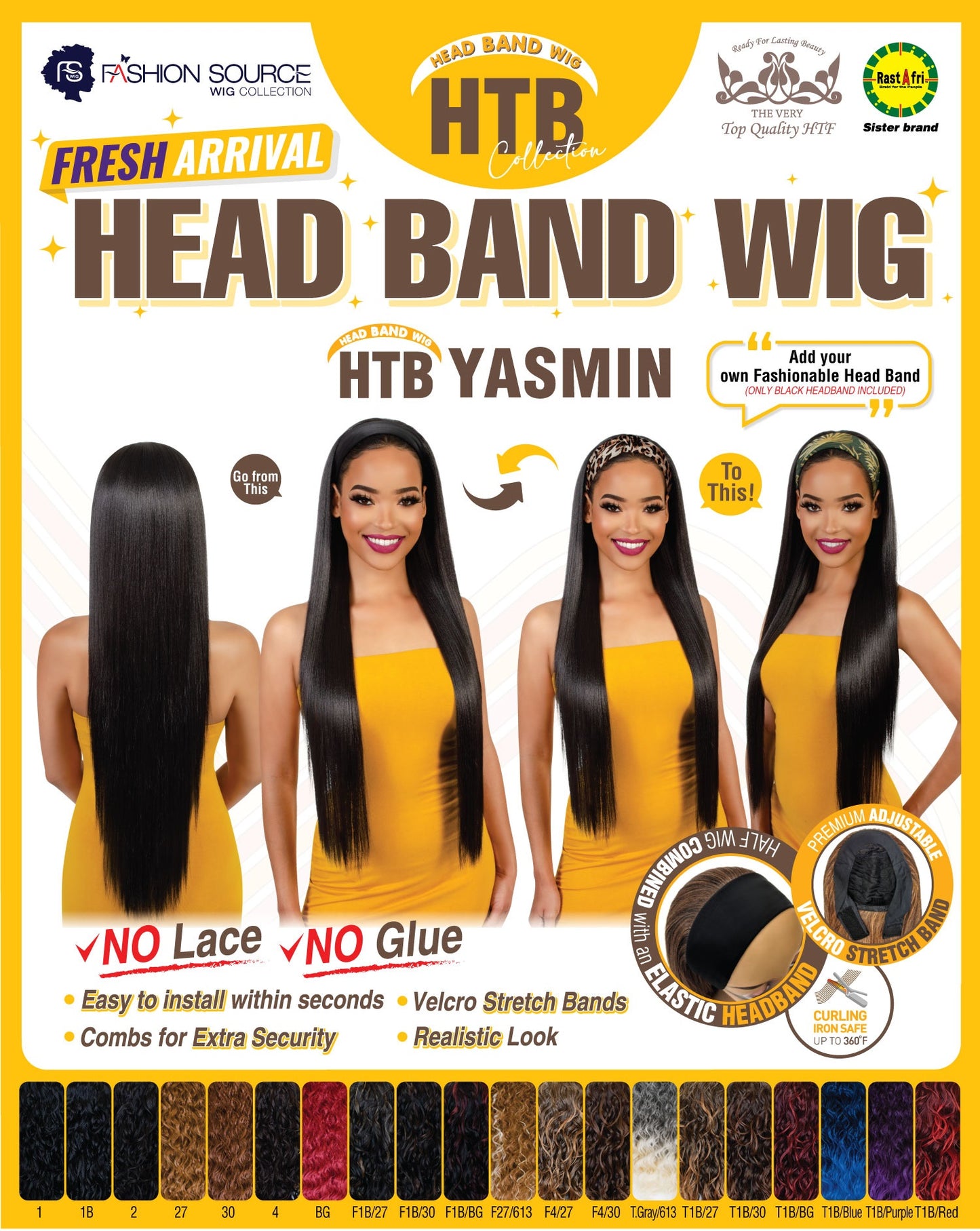 Fashion Source Head Band Wig HTB-YASMIN