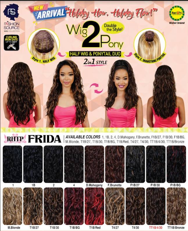 Fashion Source Half wig + Ponytail RHTP-FRIDA - 26"