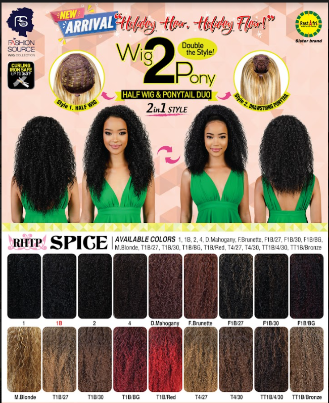 Fashion Source Half wig + Ponytail RHTP-SPICE - 23"