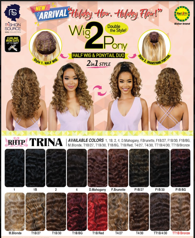 Fashion Source Half wig + Ponytail RHTP-TRINA - 21"